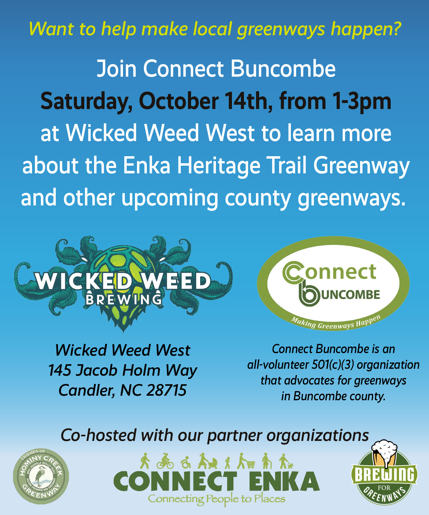 Wicked Weed Brewing - Enka Heritage Trail Greenway Fundraiser